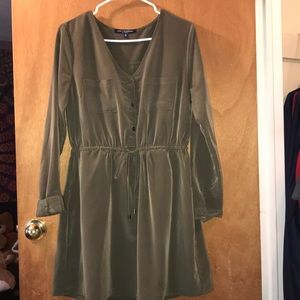Olive green long sleeved dress